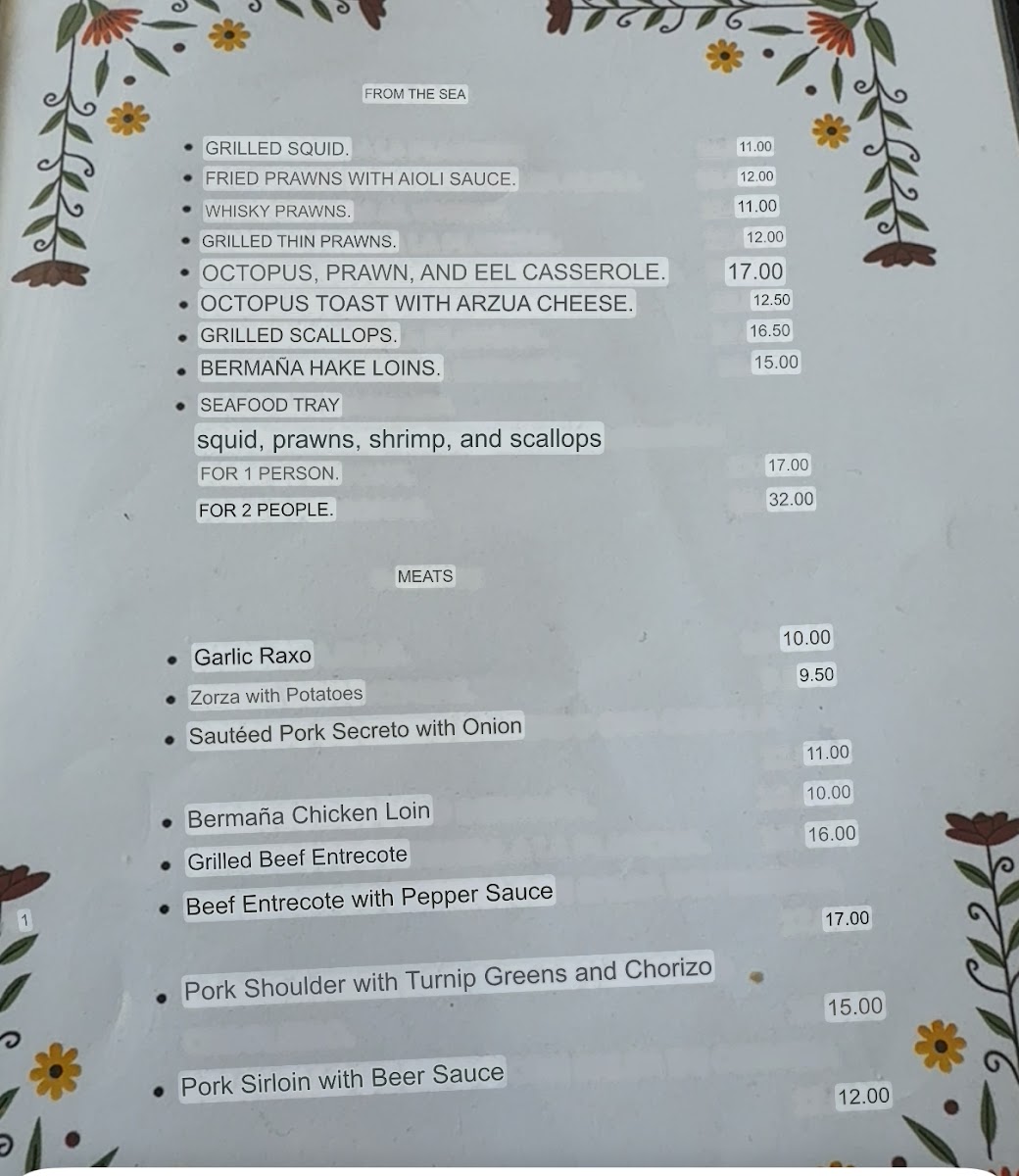Meson Bermaña Menu - Image 2